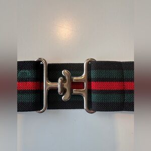 Ruespari Equestrian belt. Beautiful red and green with silver buckle